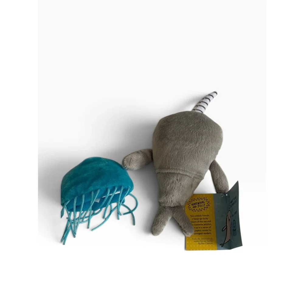 Narwhal and Jelly Plush Set Ben Clanton Tentacles Soft Toy Stuffed Animal